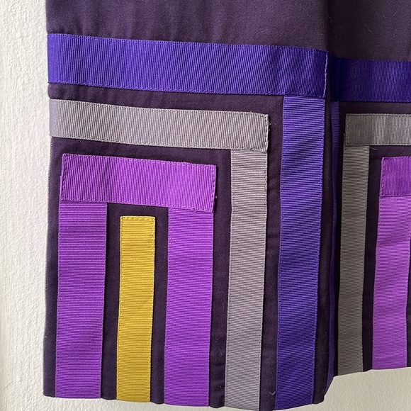 Boden•geometric•navy/purple sheath dress•sz 10 - Picture 7 of 10